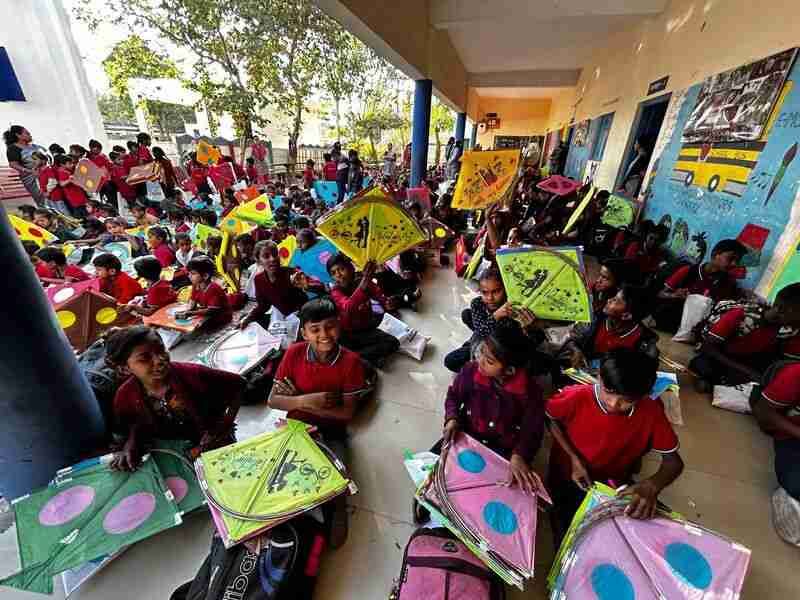 School Kite Donation Drive - Sharing Kites, Spreading Happiness And Hope